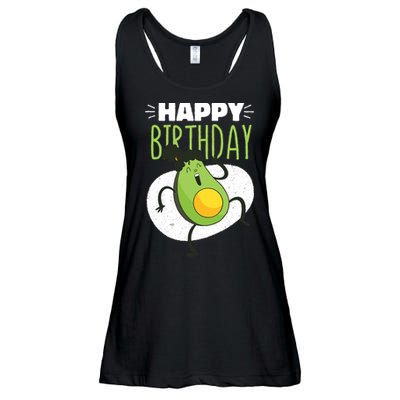 Avocado Happy Birthday Ladies Essential Flowy Tank
