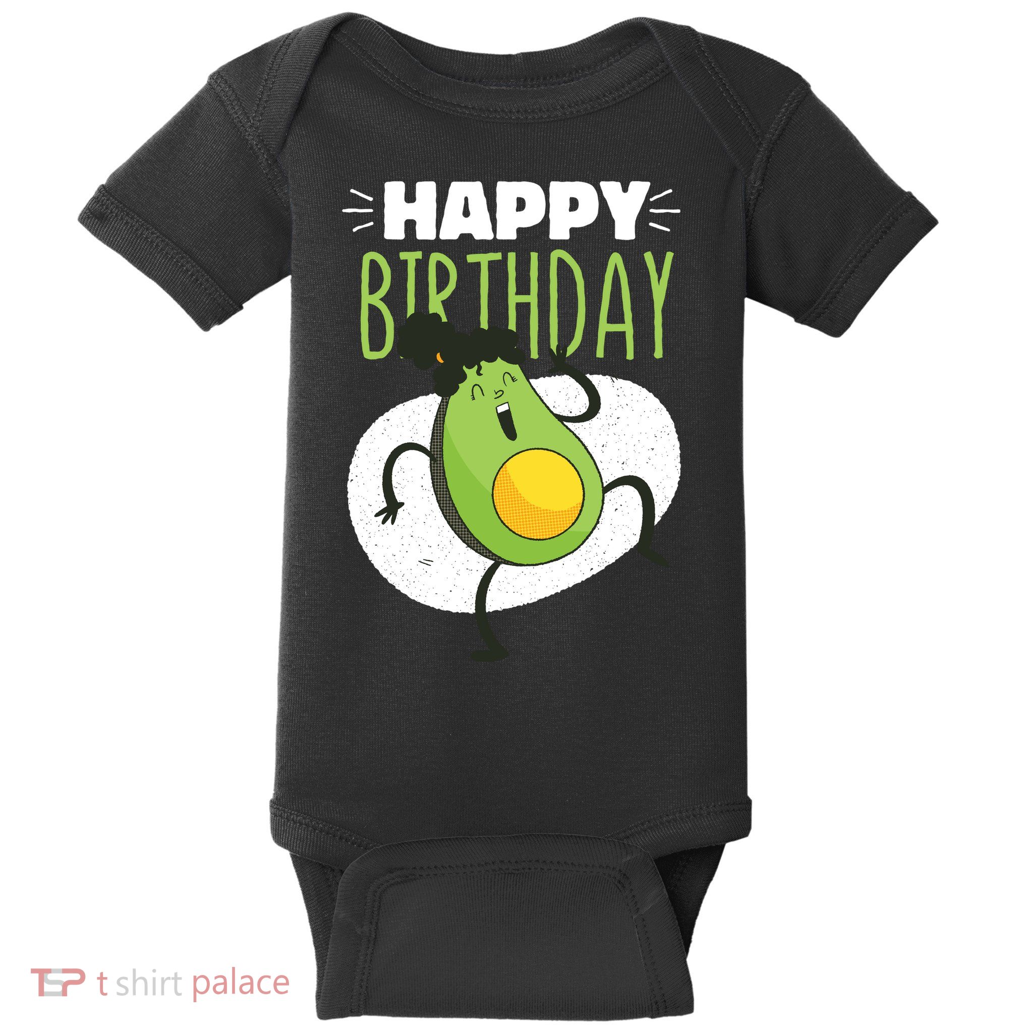 Avocado Happy Birthday Baby Bodysuit