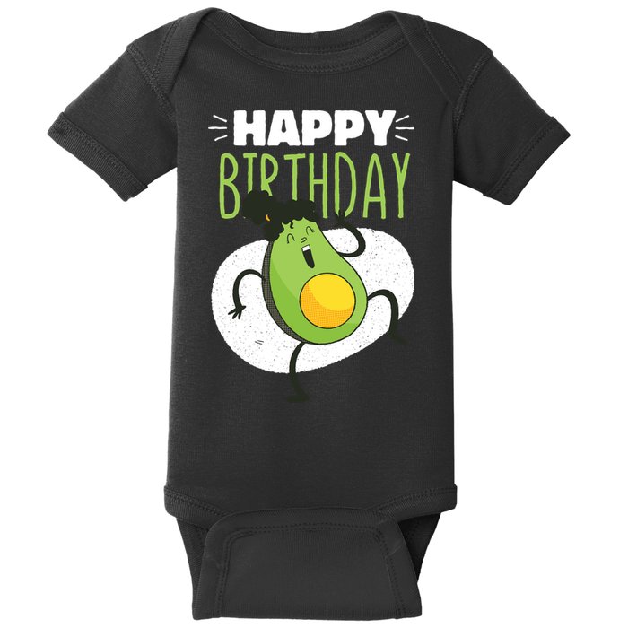 Avocado Happy Birthday Baby Bodysuit
