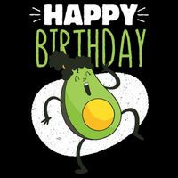 Avocado Happy Birthday Baby Bodysuit