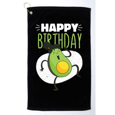 Avocado Happy Birthday Golf Towel