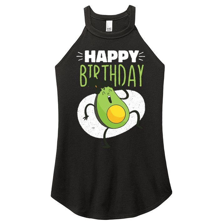 Avocado Happy Birthday Women's Perfect Tri Rocker Tank