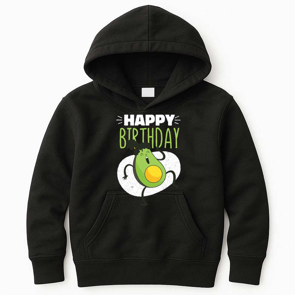 Avocado Happy Birthday Kids Hoodie
