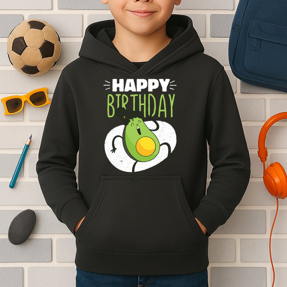 Avocado Happy Birthday Kids Hoodie