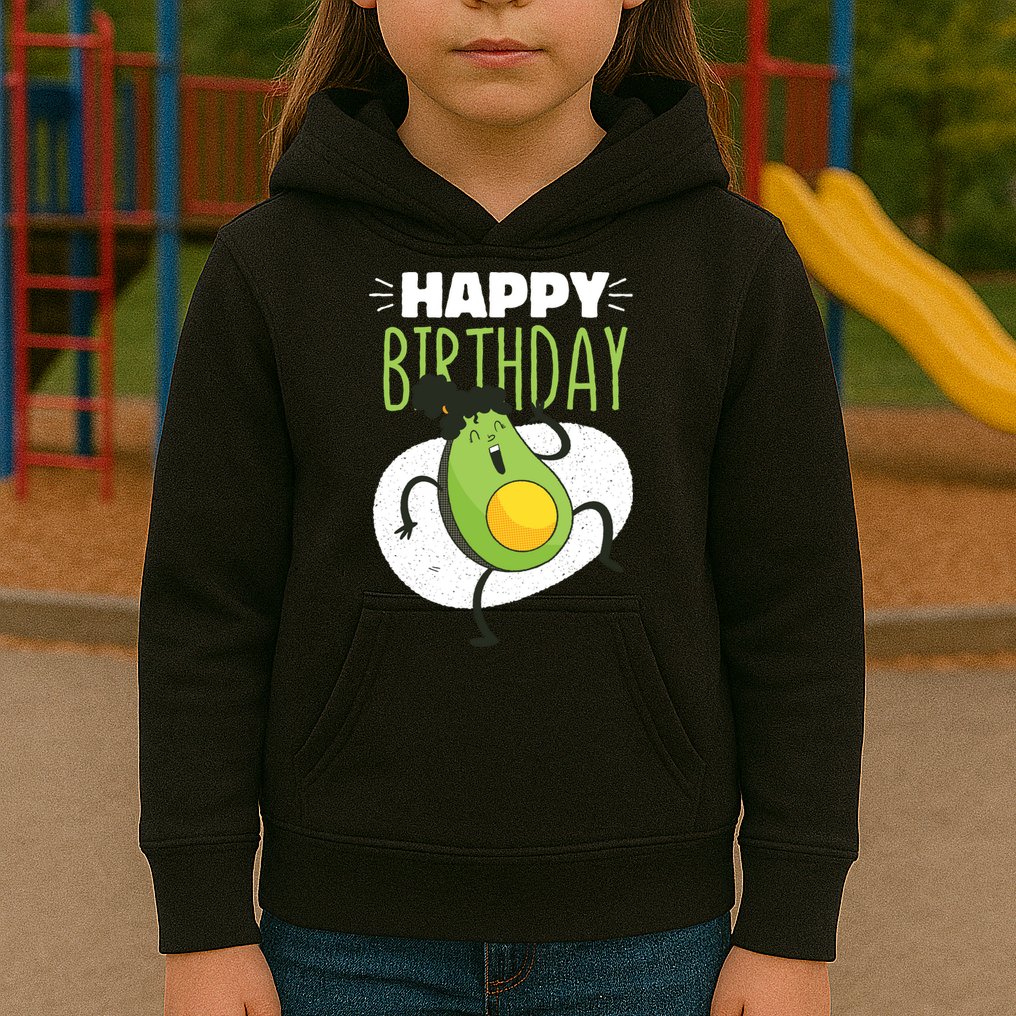 Avocado Happy Birthday Kids Hoodie