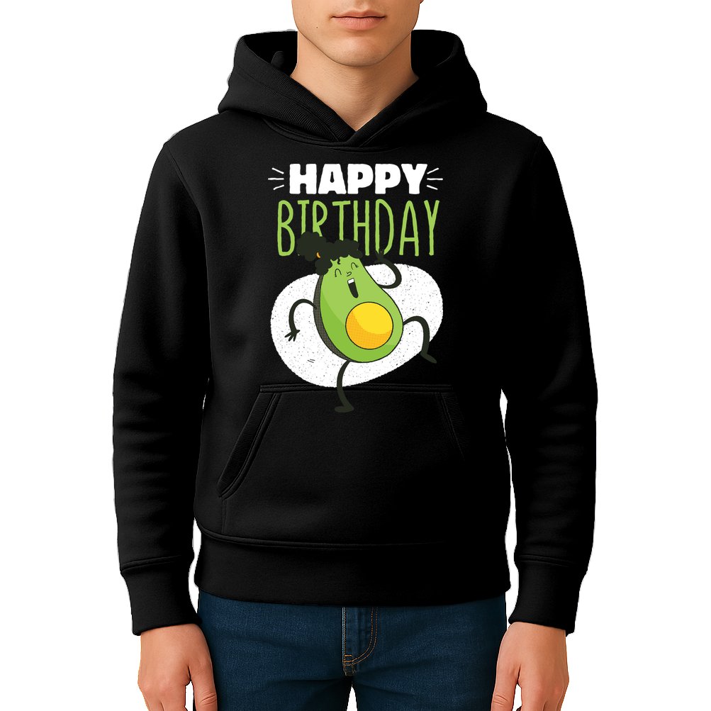 Avocado Happy Birthday Kids Hoodie