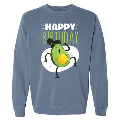 Avocado Happy Birthday Garment-Dyed Sweatshirt