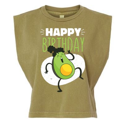 Avocado Happy Birthday Garment-Dyed Women's Muscle Tee