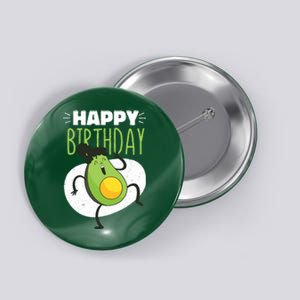 Avocado Happy Birthday Button