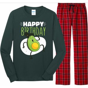 Avocado Happy Birthday Long Sleeve Pajama Set