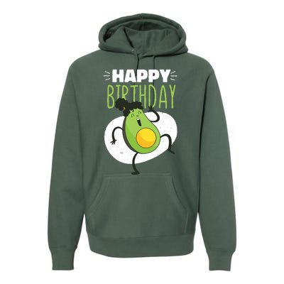 Avocado Happy Birthday Premium Hoodie