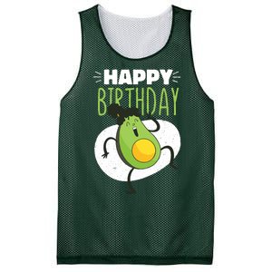 Avocado Happy Birthday Mesh Reversible Basketball Jersey Tank