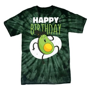 Avocado Happy Birthday Tie-Dye T-Shirt