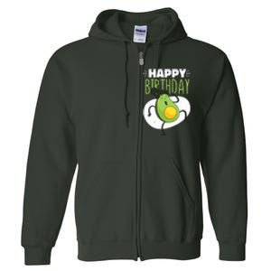 Avocado Happy Birthday Full Zip Hoodie