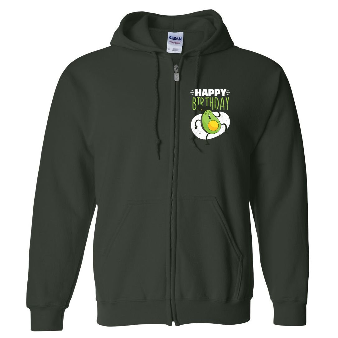 Avocado Happy Birthday Full Zip Hoodie