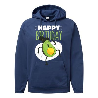 Avocado Happy Birthday Performance Fleece Hoodie