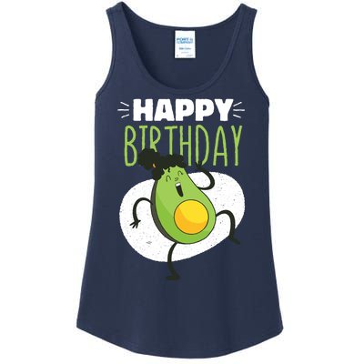 Avocado Happy Birthday Ladies Essential Tank