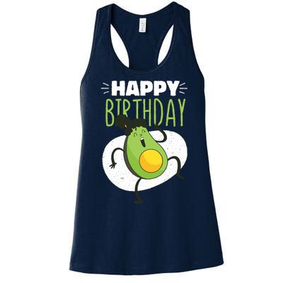 Avocado Happy Birthday Women's Racerback Tank