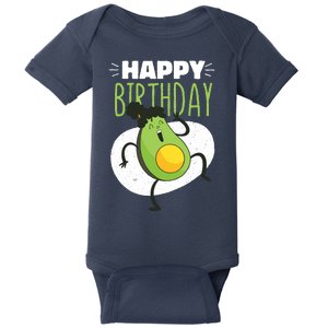 Avocado Happy Birthday Baby Bodysuit