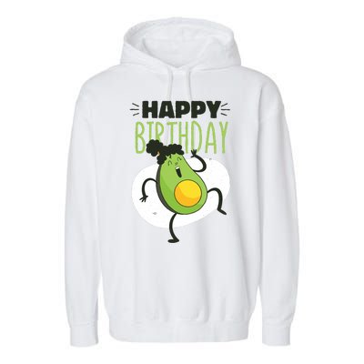 Avocado Happy Birthday Garment-Dyed Fleece Hoodie