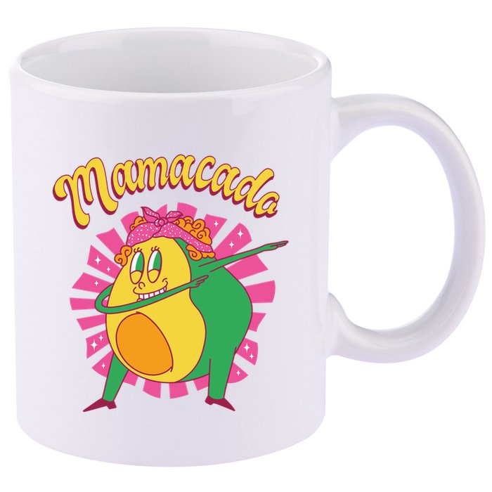 Avocado Mama 11oz C Handle Ceramic Mug