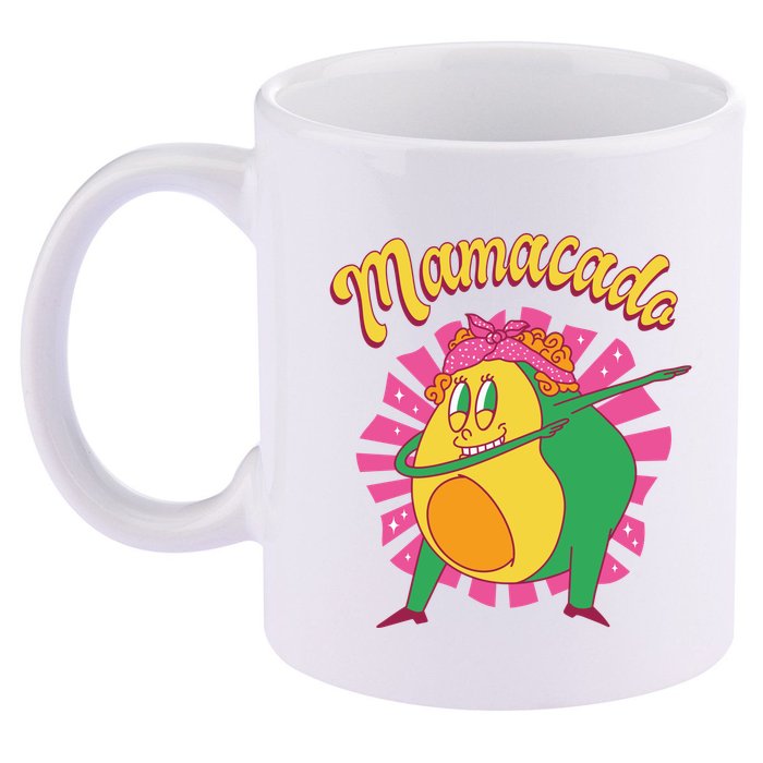 Avocado Mama 11oz C Handle Ceramic Mug