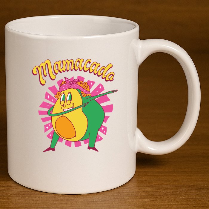 Avocado Mama 11oz C Handle Ceramic Mug