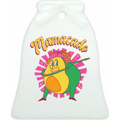 Avocado Mama Ceramic Bell Ornament