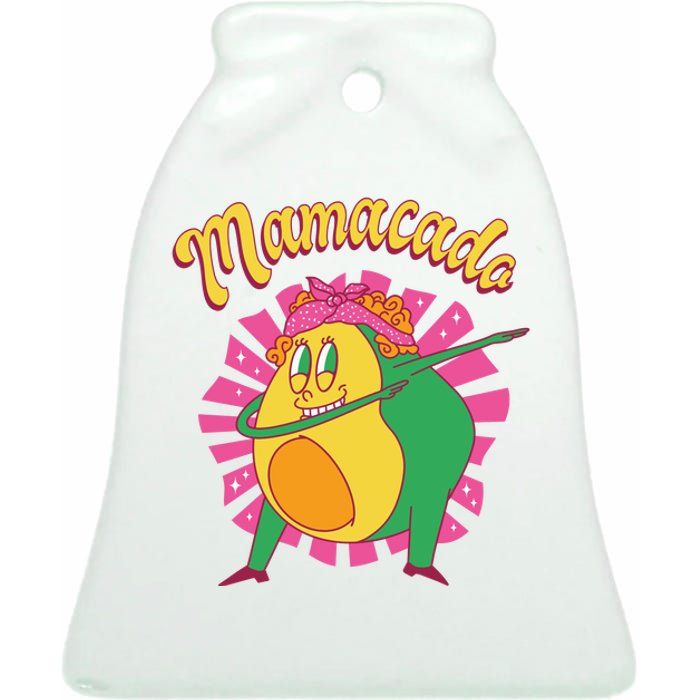 Avocado Mama Ceramic Bell Ornament