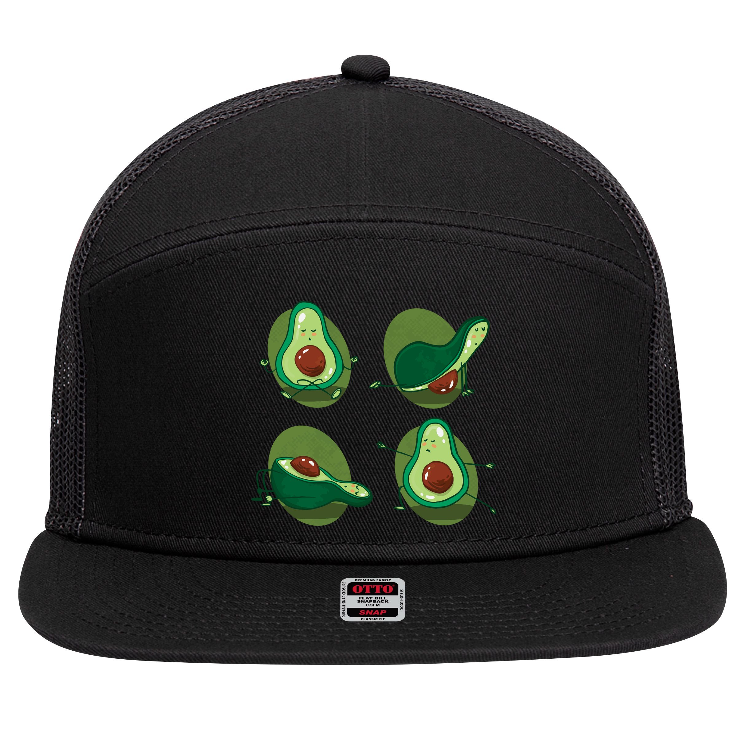 Avocado Yoga 7 Panel Mesh Trucker Snapback Hat