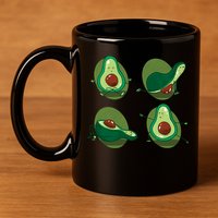 Avocado Yoga 11oz C Handle Ceramic Mug