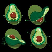 Avocado Yoga Poster