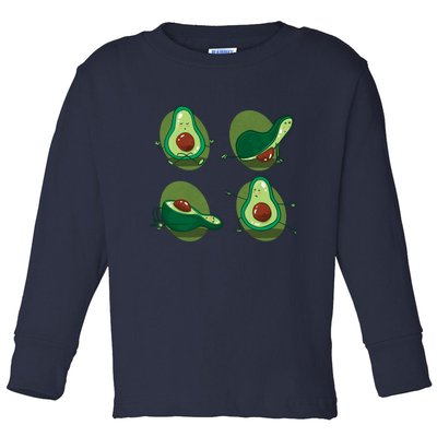 Avocado Yoga Toddler Long Sleeve Shirt