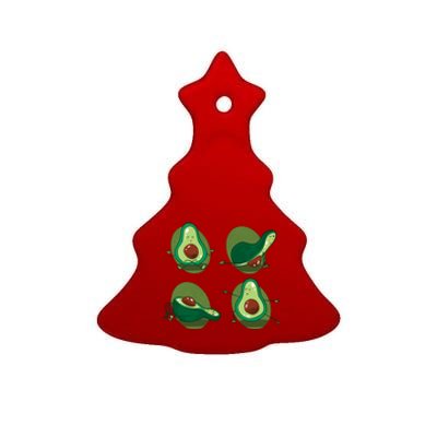 Avocado Yoga Ceramic Tree Ornament