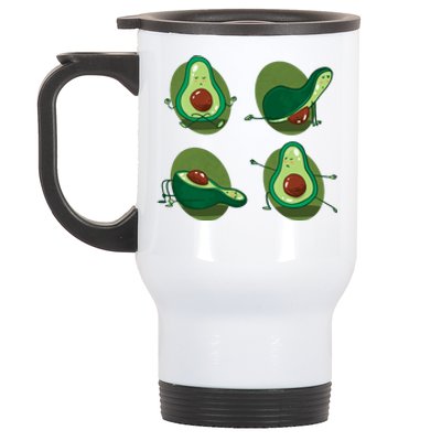 Avocado Yoga Stainless Steel Travel Mug