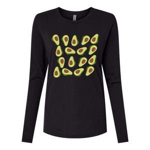 Avocados Pattern Guacamole Costume Womens Cotton Relaxed Long Sleeve T-Shirt