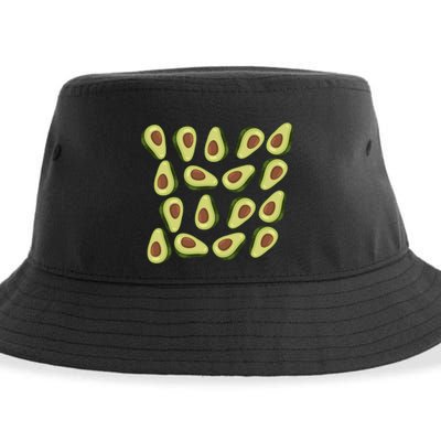 Avocados Pattern Guacamole Costume Sustainable Bucket Hat