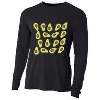 Avocados Pattern Guacamole Costume Cooling Performance Long Sleeve Crew