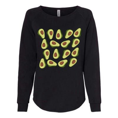 Avocados Pattern Guacamole Costume Womens California Wash Sweatshirt