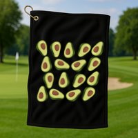 Avocados Pattern Guacamole Costume Golf Towel