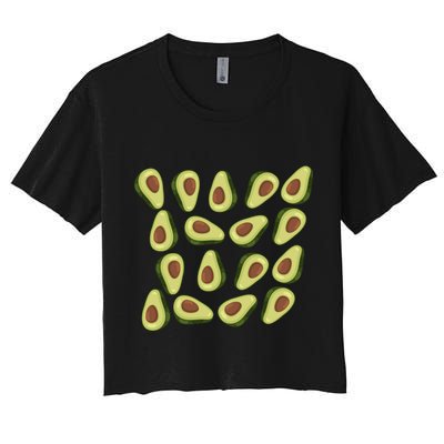 Avocados Pattern Guacamole Costume Crop Top