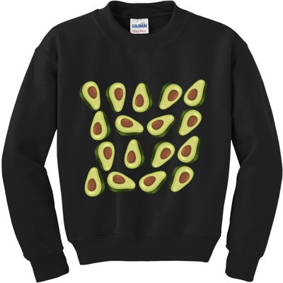 Avocados Pattern Guacamole Costume Kids Sweatshirt