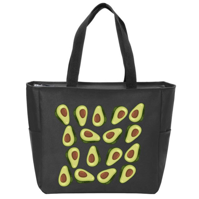 Avocados Pattern Guacamole Costume Zip Tote Bag
