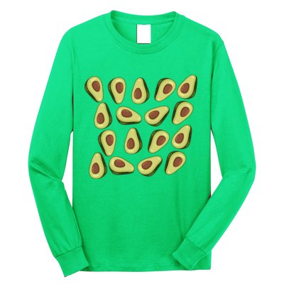 Avocados Pattern Guacamole Costume Long Sleeve Shirt