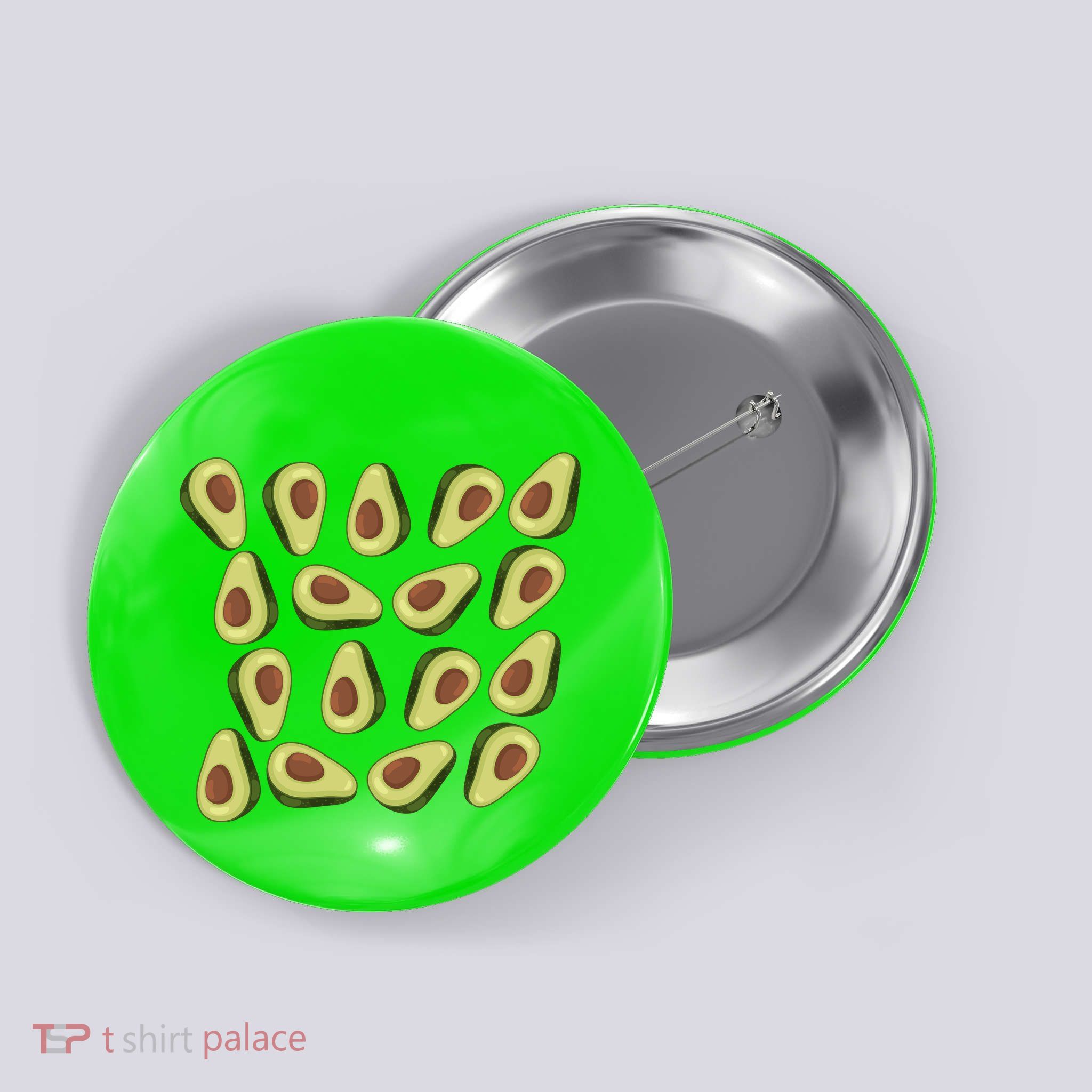 Avocados Pattern Guacamole Costume Button