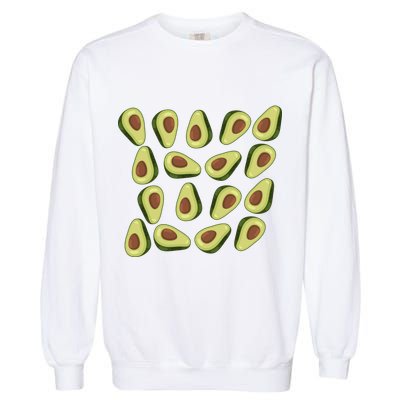 Avocados Pattern Guacamole Costume Garment-Dyed Sweatshirt
