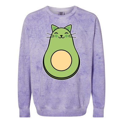 Avocato Avacado Cat Cute Colorblast Crewneck Sweatshirt