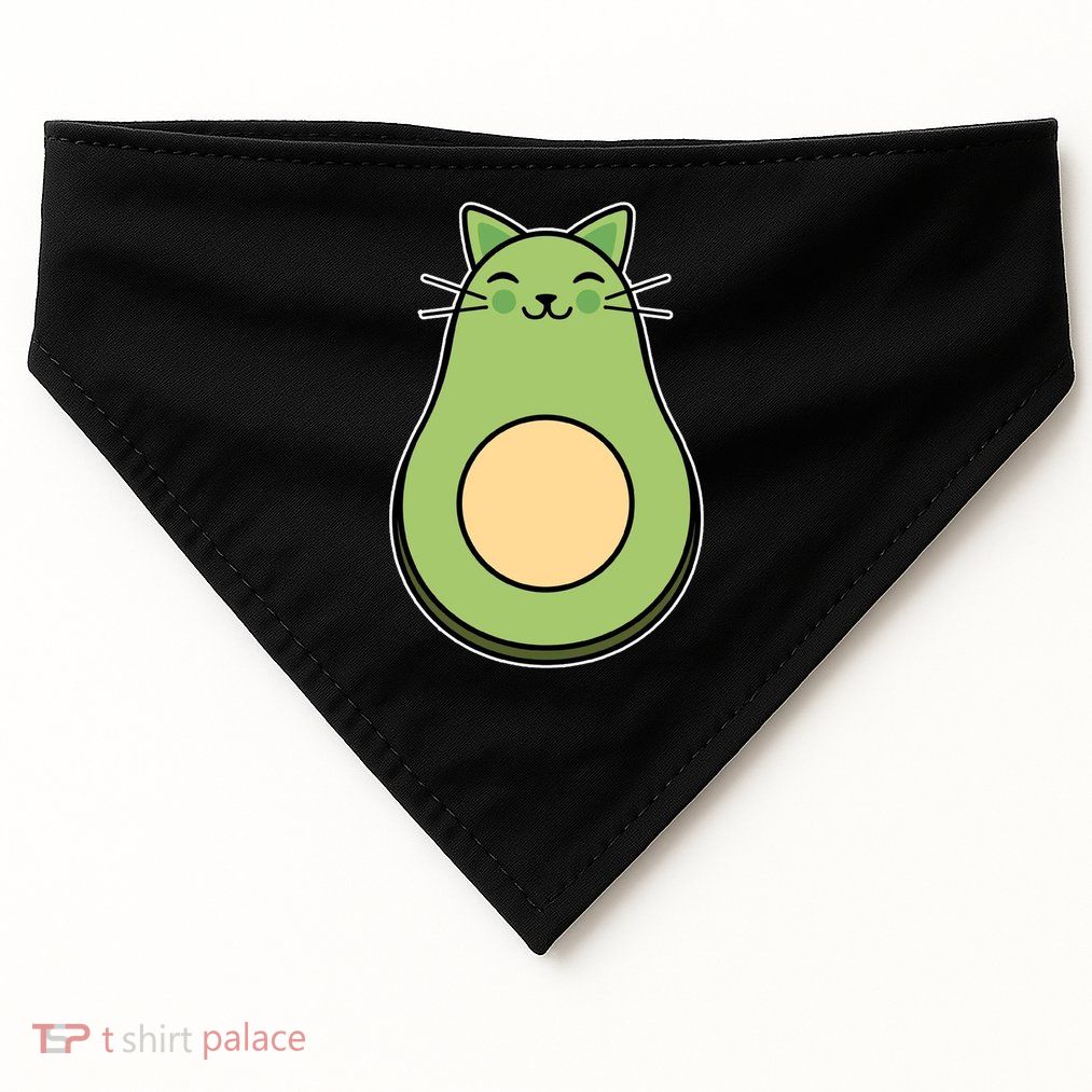 Avocato Avacado Cat Cute USA-Made Doggie Bandana