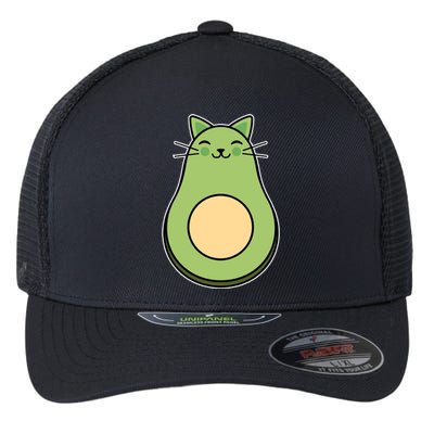 Avocato Avacado Cat Cute Flexfit Unipanel Trucker Cap