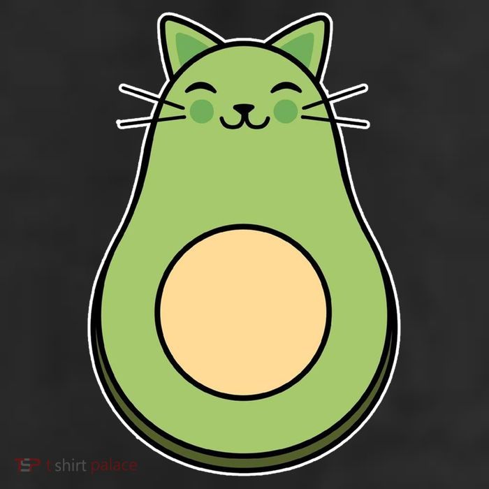 Avocato Avacado Cat Cute 11oz C Handle Ceramic Mug